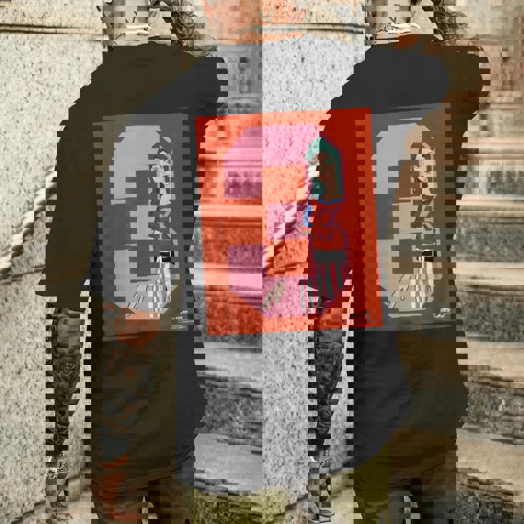 ガッチャマン ユニフォームデザインa-3 メンズTシャツ バックプリント 彼への贈り物