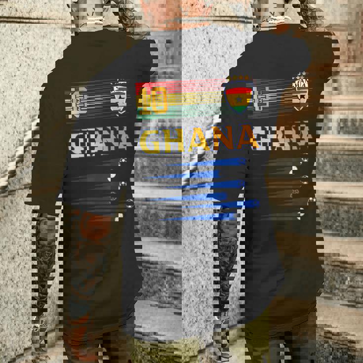 ガーナ サッカージャージ ガーナ国旗 サッカー愛好家 メンズTシャツ バックプリント 彼への贈り物
