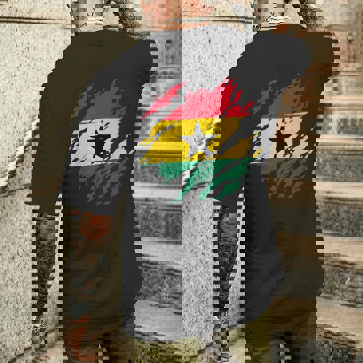 ガーナの国旗ガーナ メンズTシャツ バックプリント 彼への贈り物