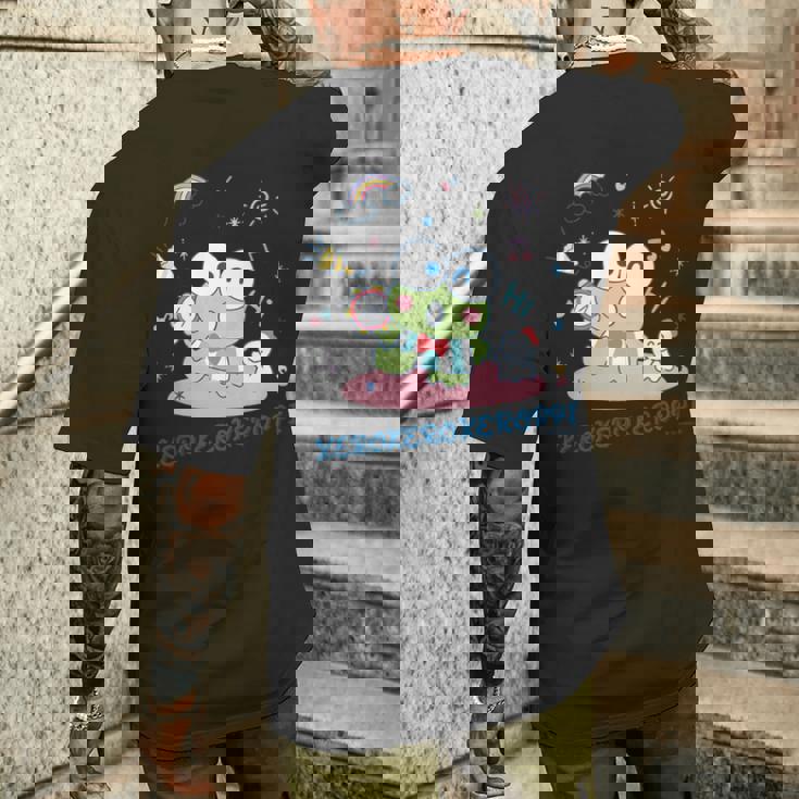 キッズ けろけろけろっぴ タンバリン メンズTシャツ バックプリント 彼への贈り物