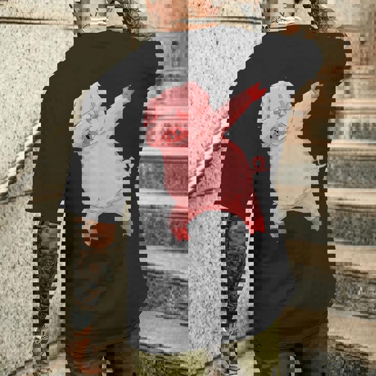 キッズ ダビングピグレット 服 ダブ ダンス 衣装 農家 ギフト 豚 メンズTシャツ バックプリント 彼への贈り物