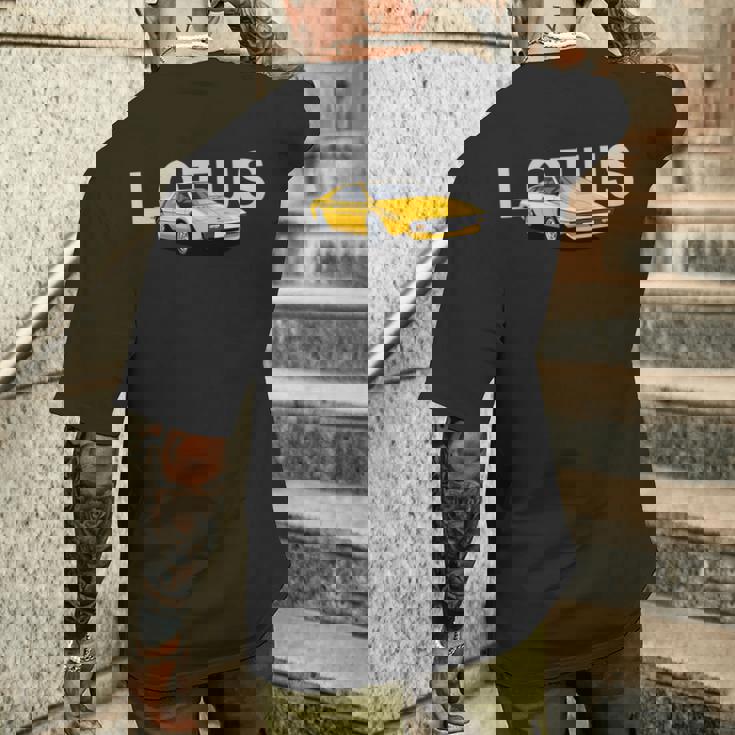 クラシック ブリティッシュ ロータス エスプリ スポーツカー 長袖tシャツ メンズTシャツ バックプリント 彼への贈り物