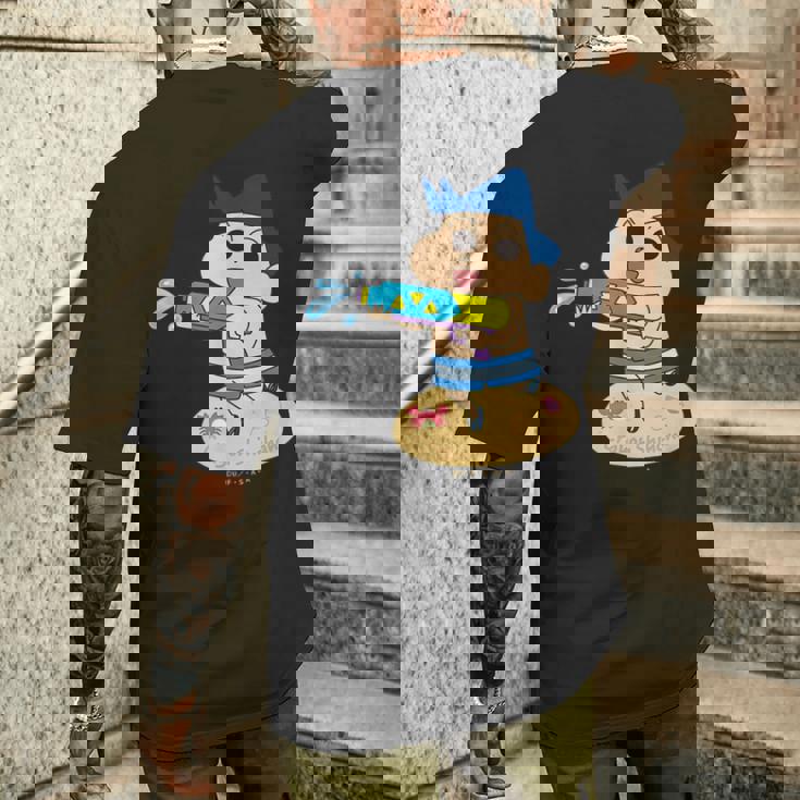 クレヨンしんちゃん カスカベ防衛隊！ウォーター！ 風間くん メンズTシャツ バックプリント 彼への贈り物