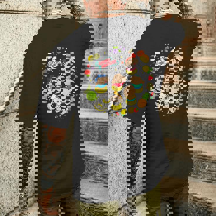 クレヨンしんちゃん フルーツいっぱい！デザートタイム メンズTシャツ バックプリント 彼への贈り物