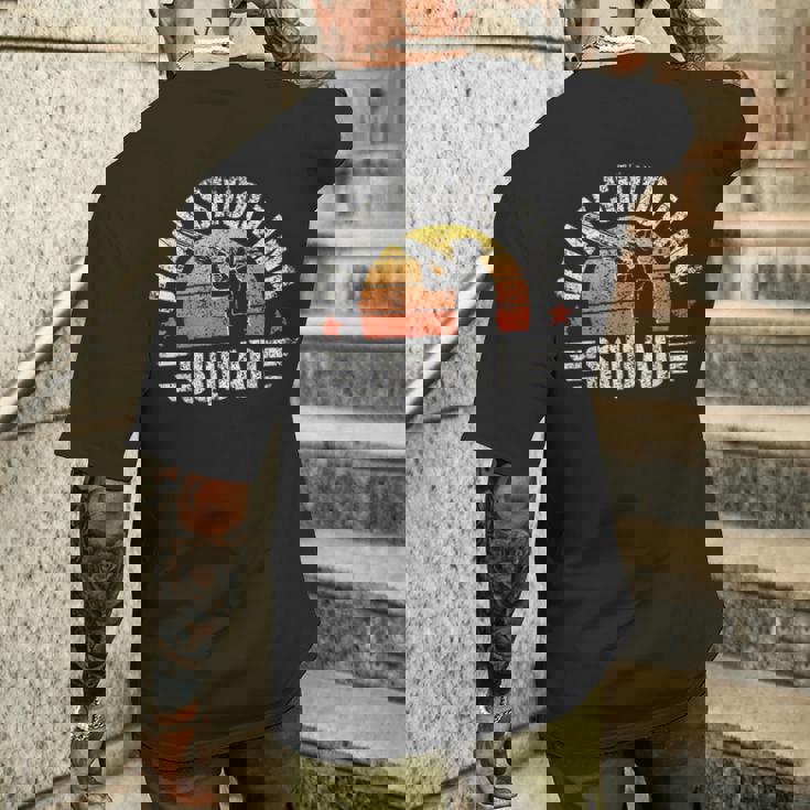 クレー射撃チーム トラップ ピジョン ショットガン からのプル クレー射撃 メンズTシャツ バックプリント 彼への贈り物