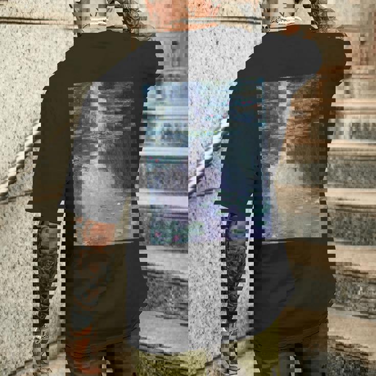 クロード・モネの睡蓮 メンズTシャツ バックプリント 彼への贈り物