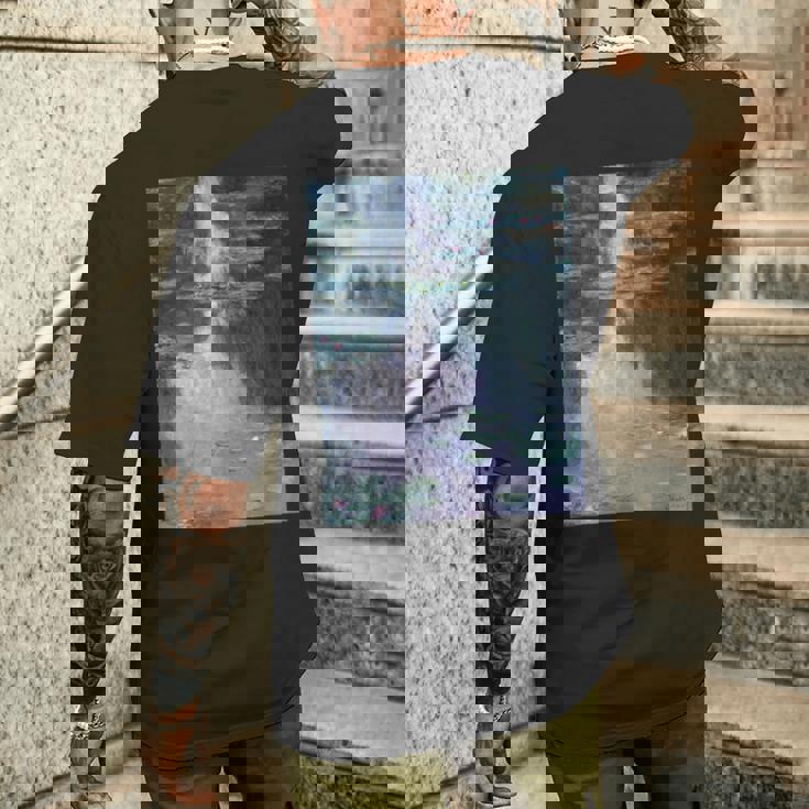 クロード・モネの睡蓮 長袖tシャツ メンズTシャツ バックプリント 彼への贈り物