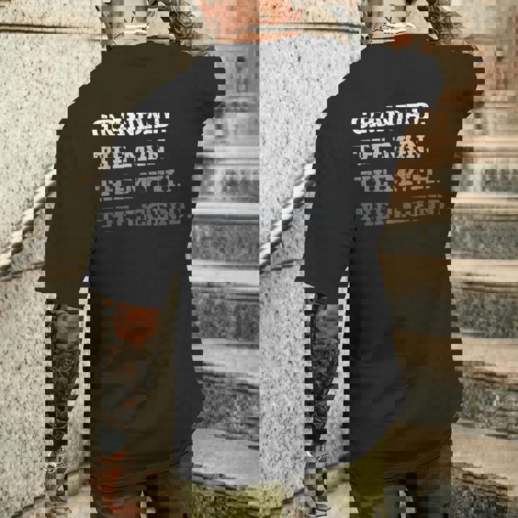 クールおじいちゃん The Man The Myths The Legend The Legend おじいちゃん メンズTシャツ バックプリント 彼への贈り物