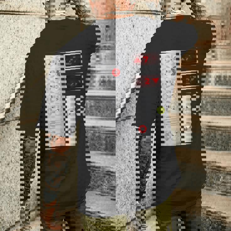 クールなエレベーターボタンアートメンズレディースリフトハロウィンコスチューム メンズTシャツ バックプリント 彼への贈り物