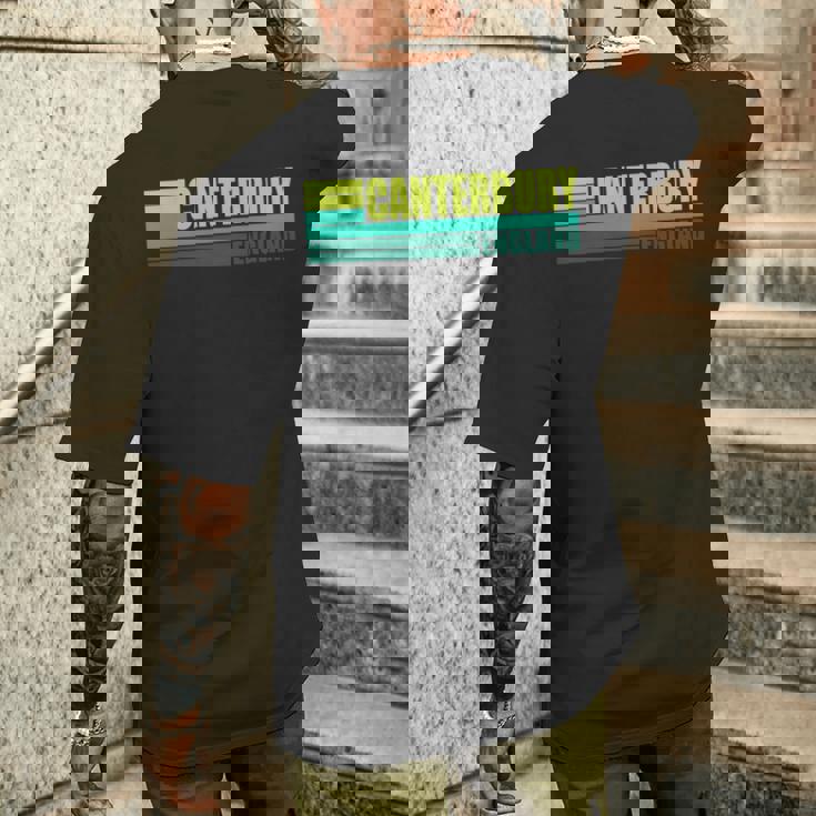 グリーン レトロ ヴィンテージ カンタベリー シティ ビレッジ イングランド Uk 長袖tシャツ メンズTシャツ バックプリント 彼への贈り物