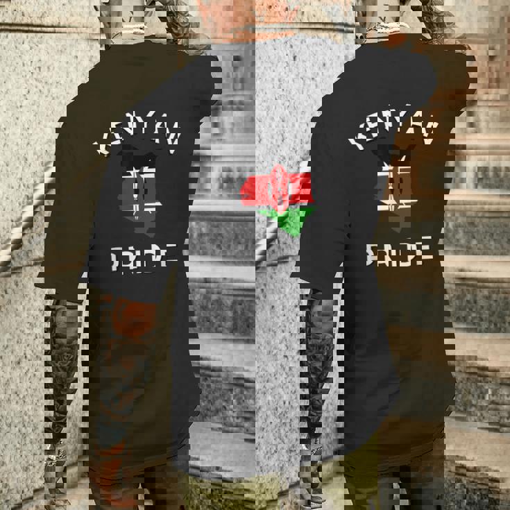 ケニア国旗プライド メンズTシャツ バックプリント 彼への贈り物