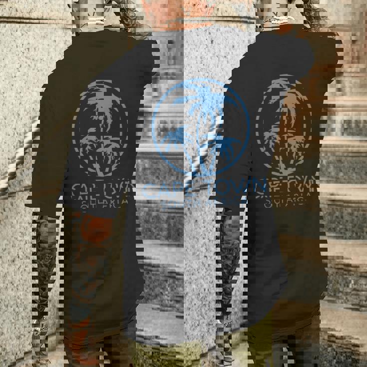 ケープタウン 南アフリカ ヨハネスブルグ アフリカの海岸 ヤシの木 長袖tシャツ メンズTシャツ バックプリント 彼への贈り物