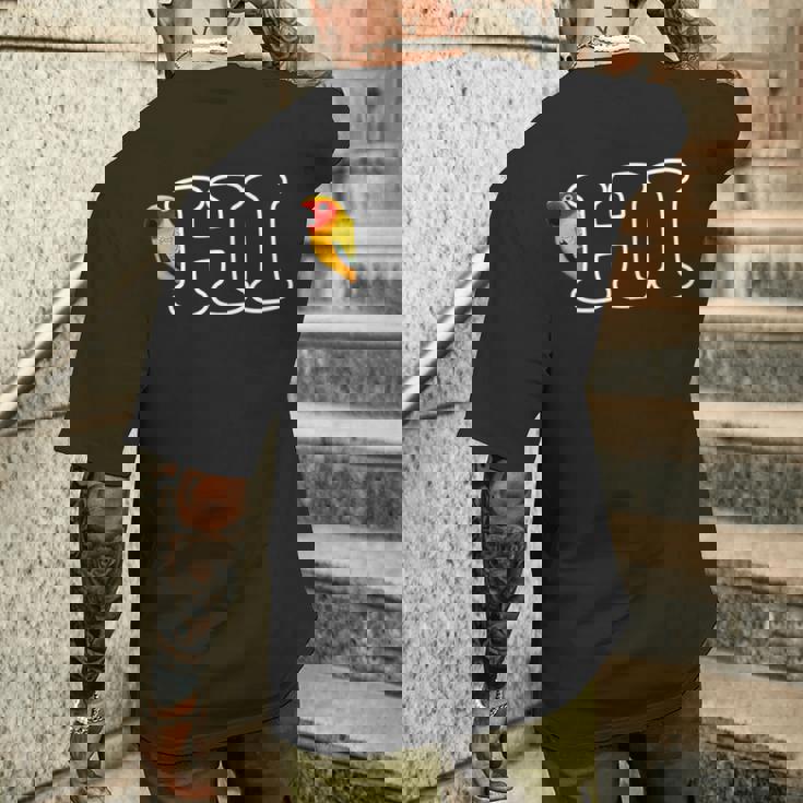 コガネメキシコインコ Hi 鳥 動物 図 バードウォッチング 贈り物 鳥類学者 生物学者 自然科学 メンズTシャツ バックプリント 彼への贈り物