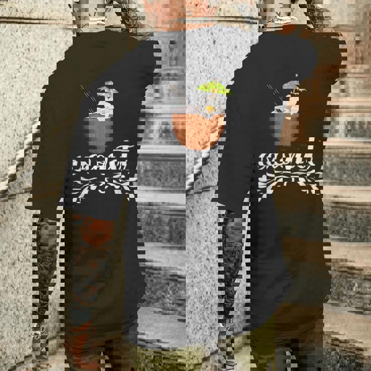 ココナッツ サマーフルーツ おもしろココナッツ メンズTシャツ バックプリント 彼への贈り物