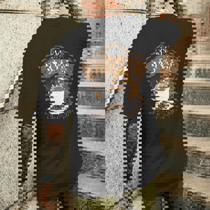 コピ ルワク パームシベット 発酵コーヒー I Poop You Drink Fun メンズTシャツ バックプリント 彼への贈り物