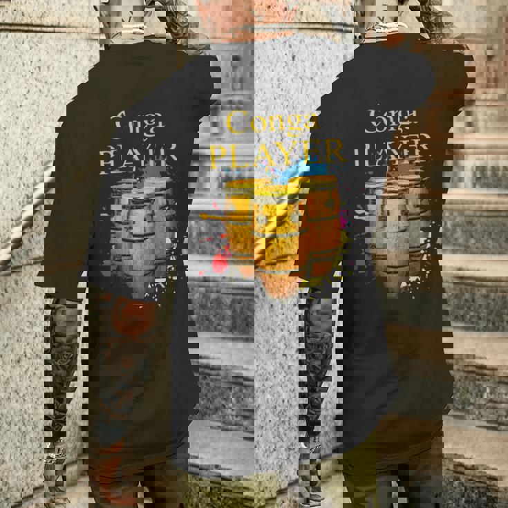 コンガコンガ奏者ミュージシャン メンズTシャツ バックプリント 彼への贈り物