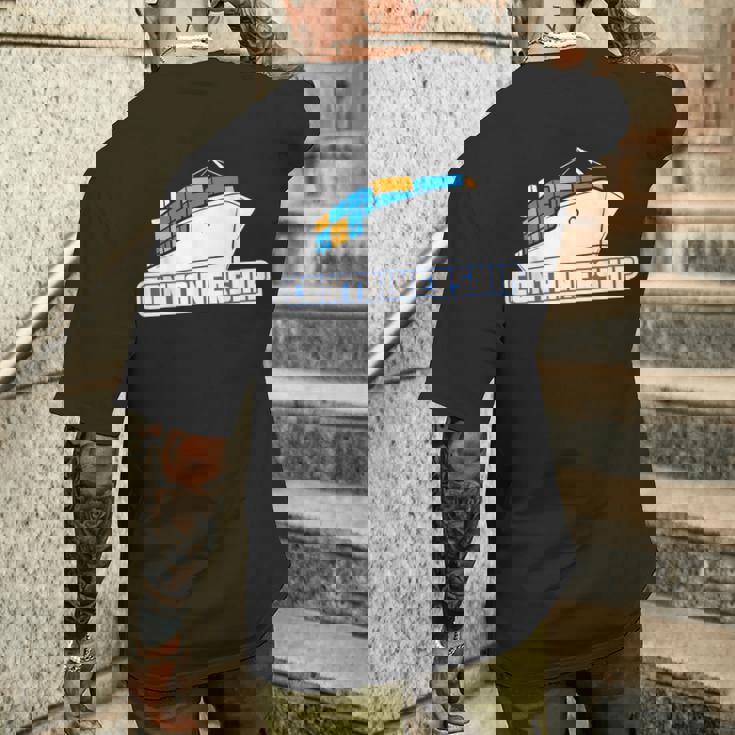 コンテナシップ船 船長 船員 船員 マリナー 船員 船員 メンズTシャツ バックプリント 彼への贈り物