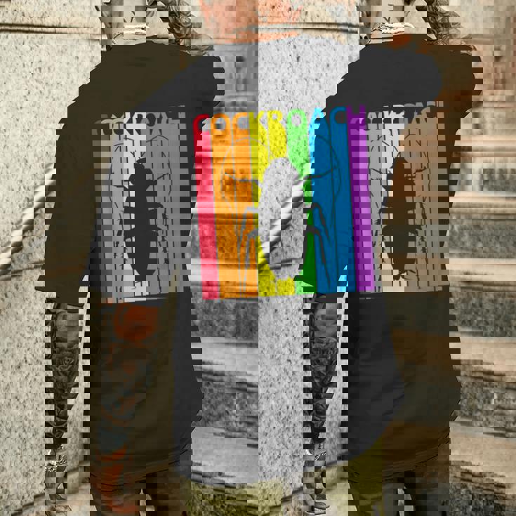 ゴキブリ目 レインボー ゴキブリ目 野生動物 メンズTシャツ バックプリント 彼への贈り物