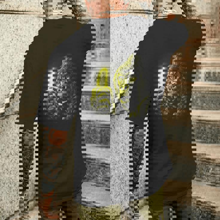 ゴリラとバナナ メンズTシャツ バックプリント 彼への贈り物