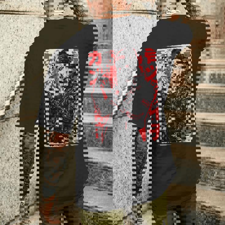 サイバーパンク パンクガール 日本のストリートウェア メンズTシャツ バックプリント 彼への贈り物