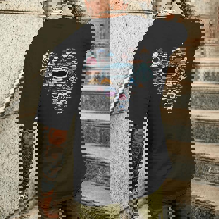 サメの識別 サメの顔 サメのハート 長袖tシャツ メンズTシャツ バックプリント 彼への贈り物