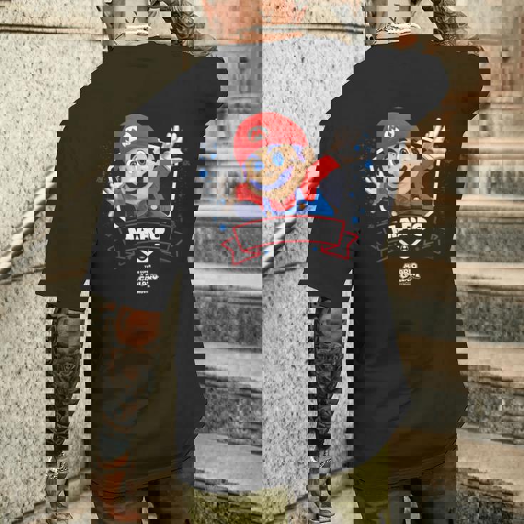 ザ・スーパーマリオギャラクシー・ムービー Mario Champion メンズTシャツ バックプリント 彼への贈り物