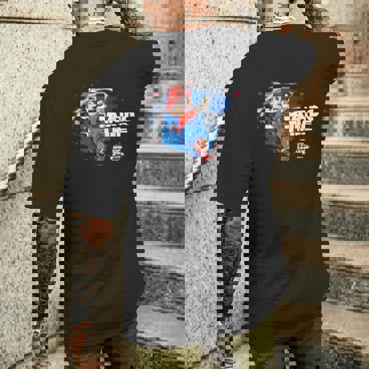 ザ・スーパーマリオギャラクシー・ムービー Timepin メンズTシャツ バックプリント 彼への贈り物