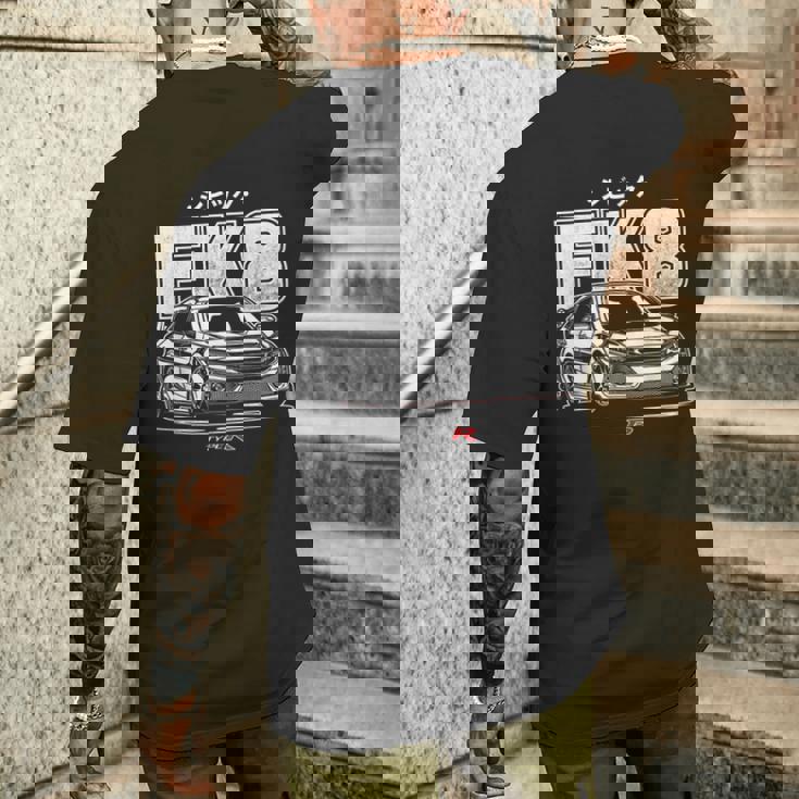 シビック タイプr Fk 8 日本車 メンズTシャツ バックプリント 彼への贈り物