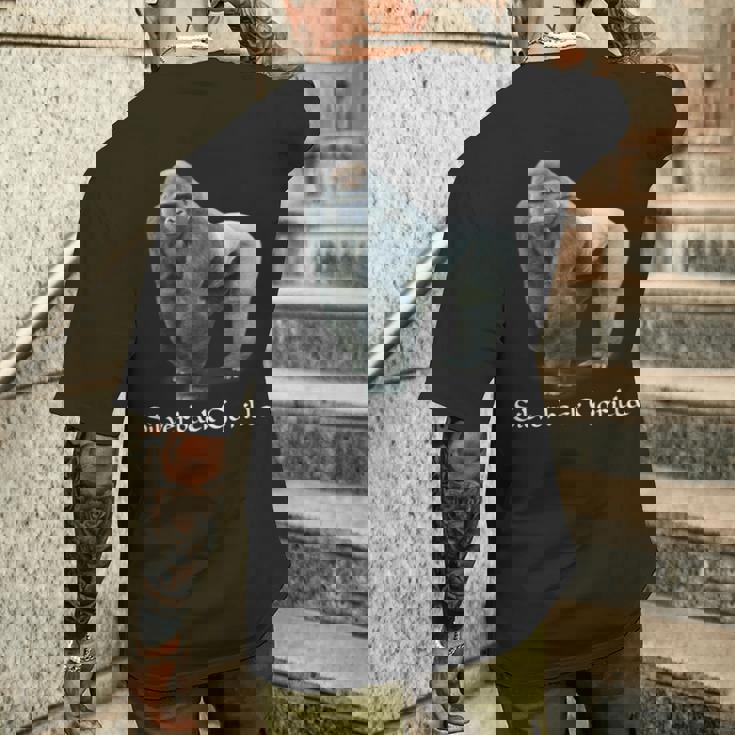 シルバーバック ゴリラ メンズTシャツ バックプリント 彼への贈り物