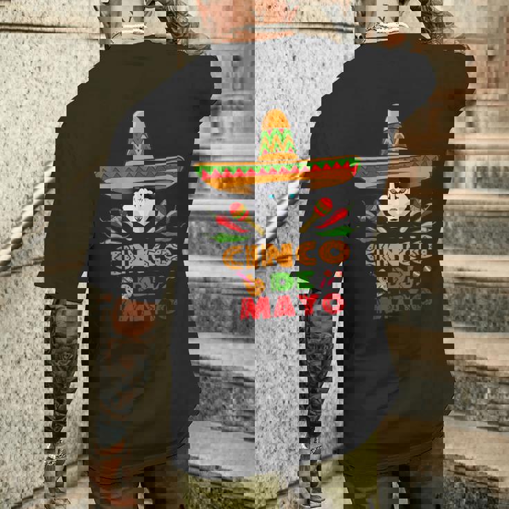 シンコ・デ・マヨ シンコ・デ・マヨのシベリアン・ハスキーの面白い犬 メンズTシャツ バックプリント 彼への贈り物