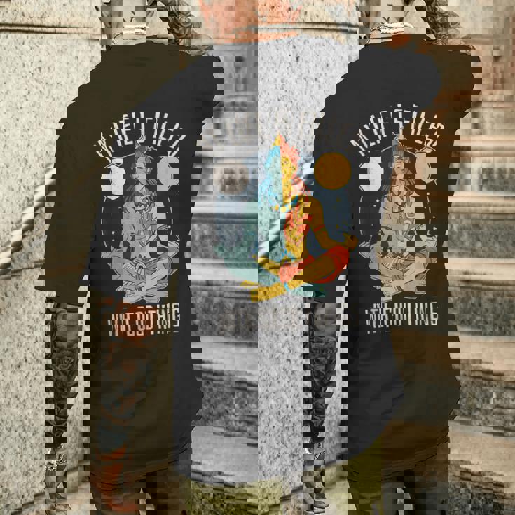 シヴァ。私の人生は良いことでいっぱいです。禅。ヨガ。 メンズTシャツ バックプリント 彼への贈り物