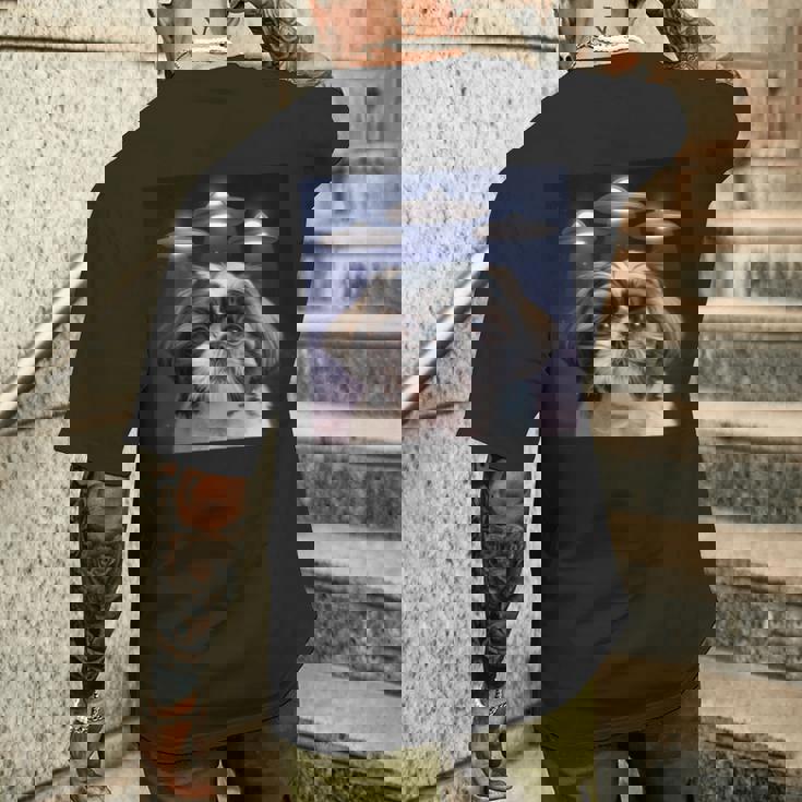 シーズー 犬 シウツー 犬 エイリアン Ufohitzhu おもしろい シーズー 長袖tシャツ メンズTシャツ バックプリント 彼への贈り物