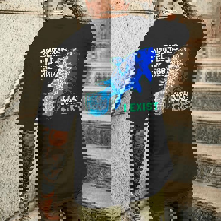 シーラカンス I Exist メンズTシャツ バックプリント 彼への贈り物