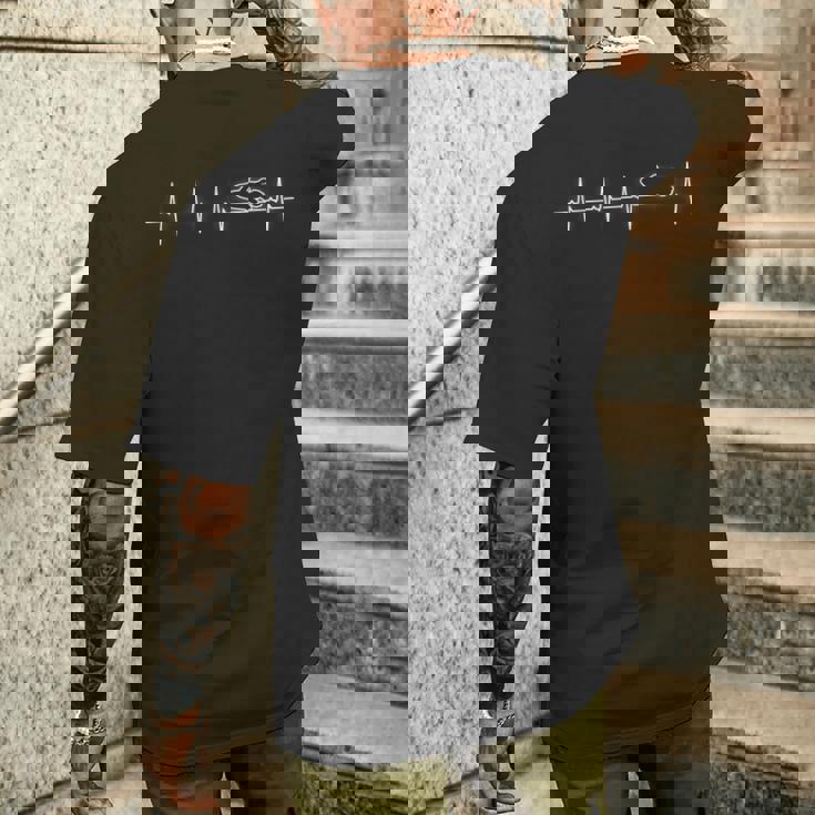 シーラカンスス ハートビート 魚 ギフト メンズTシャツ バックプリント 彼への贈り物