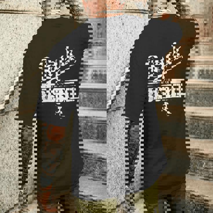 ジャクソン・ロイヤルズベースボールホワイト メンズTシャツ バックプリント 彼への贈り物