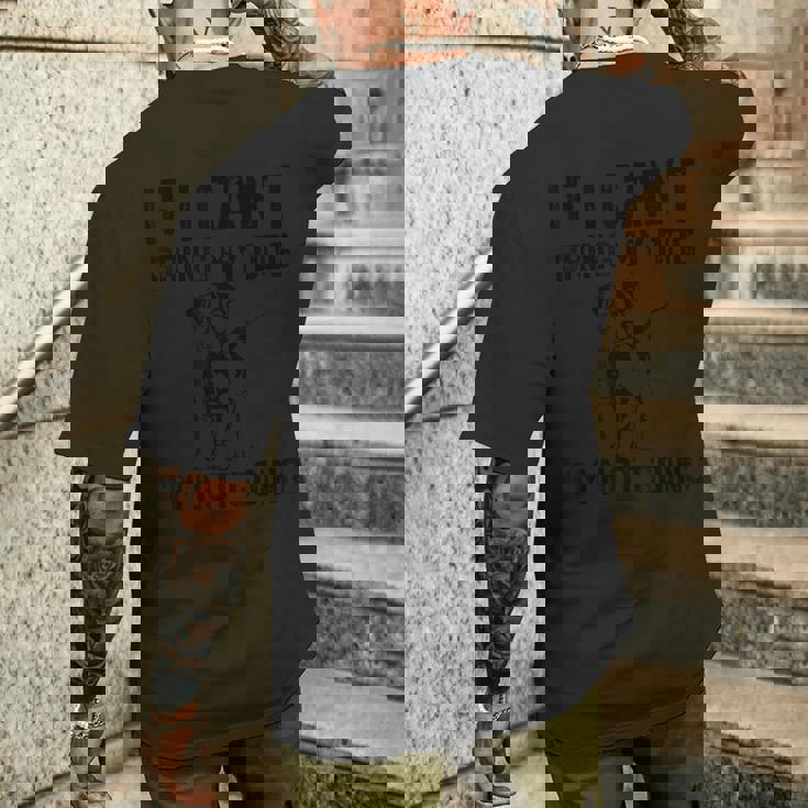 ジャック ラッセル テリア 犬を連れて行けなかったら行かない メンズTシャツ バックプリント 彼への贈り物