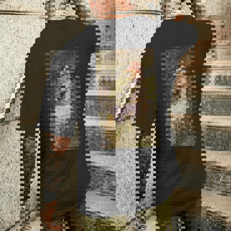 ジョン・ウィリアム ウォーターハウス オフィーリア 絵画 メンズTシャツ バックプリント 彼への贈り物