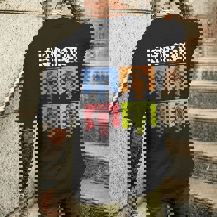 ジョン・レノン カラーブロック 長袖tシャツ メンズTシャツ バックプリント 彼への贈り物