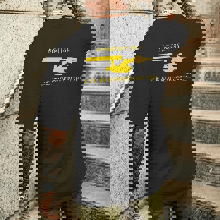 スタートレック オリジナルシリーズ USSエンタープライズプロパティ メンズTシャツ バックプリント 彼への贈り物
