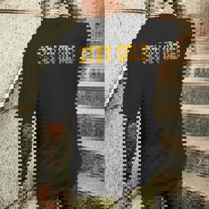 ステイゴールド、クラシック80年代。 メンズTシャツ バックプリント 彼への贈り物