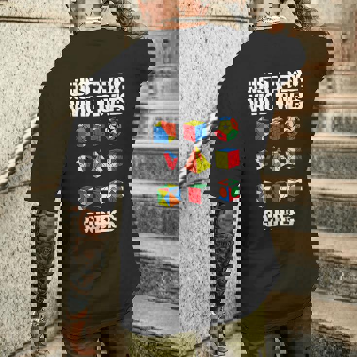 スピードキューブパズル キューブキューブ キッズ メンズTシャツ バックプリント 彼への贈り物