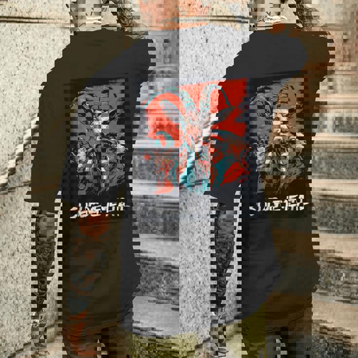 スラッジメタル ヘビーメタル ブラックメタル ドゥームメタル デスメタル メンズTシャツ バックプリント 彼への贈り物