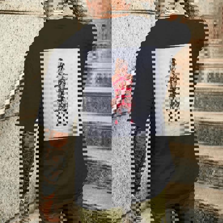 セクシーガールグラフィックtシャツ シバリロープのセクシーなピンナップガール メンズTシャツ バックプリント 彼への贈り物