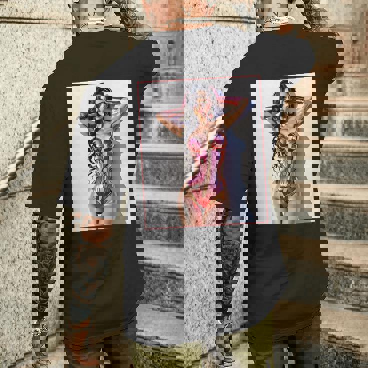 セクシーガールグラフィックtシャツ セクシー巨乳sfピンナップガール 長袖tシャツ メンズTシャツ バックプリント 彼への贈り物