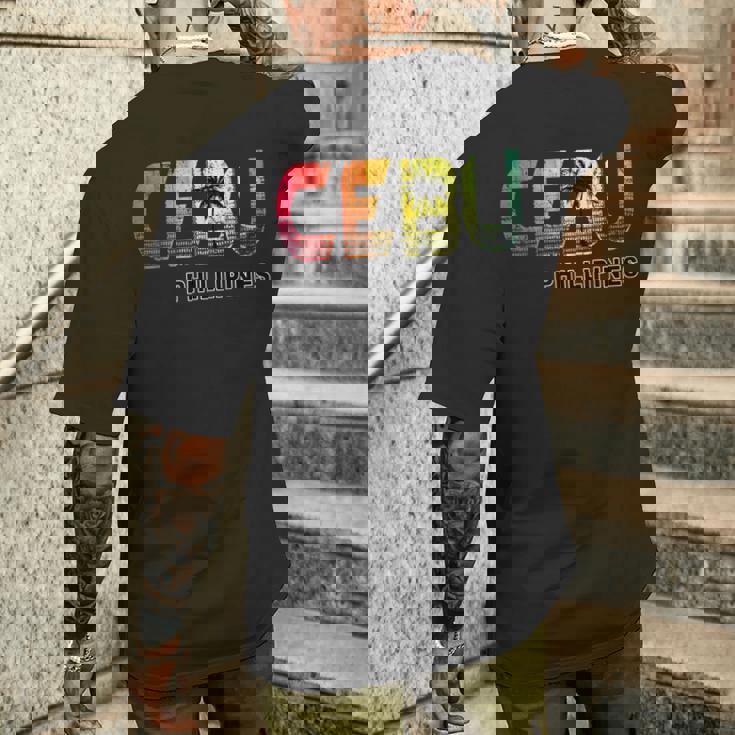 セブ島 フィリピンのセブ市 メンズTシャツ バックプリント 彼への贈り物