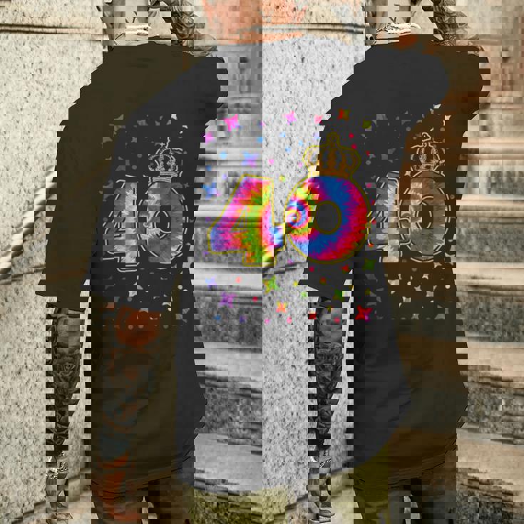 タイダイ 40歳の誕生日パーティー 40歳 お祝い メンズTシャツ バックプリント 彼への贈り物