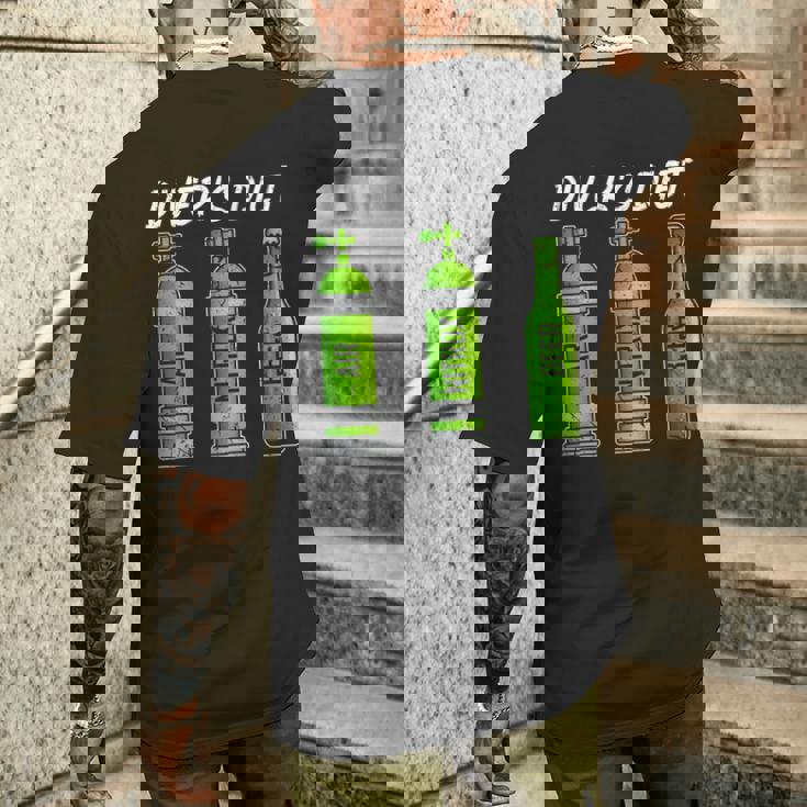 ダイバー ダイエット ビール おもしろ スキューバダイビング メンズTシャツ バックプリント 彼への贈り物