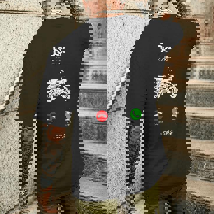 ダックス50 原付バイク レトロ ヴィンテージ 日本 メンズTシャツ バックプリント 彼への贈り物