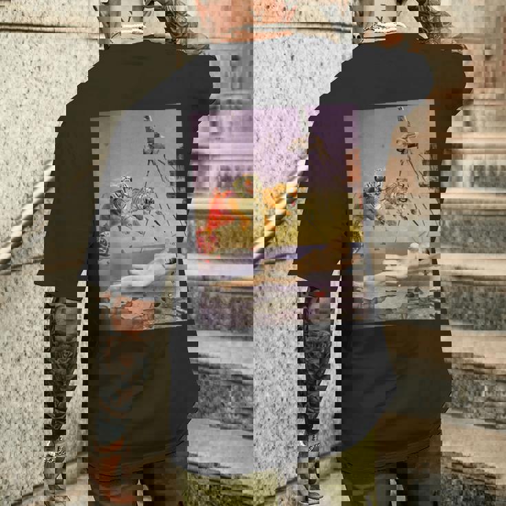 ダリの蜂の飛びによって生じる夢 メンズTシャツ バックプリント 彼への贈り物