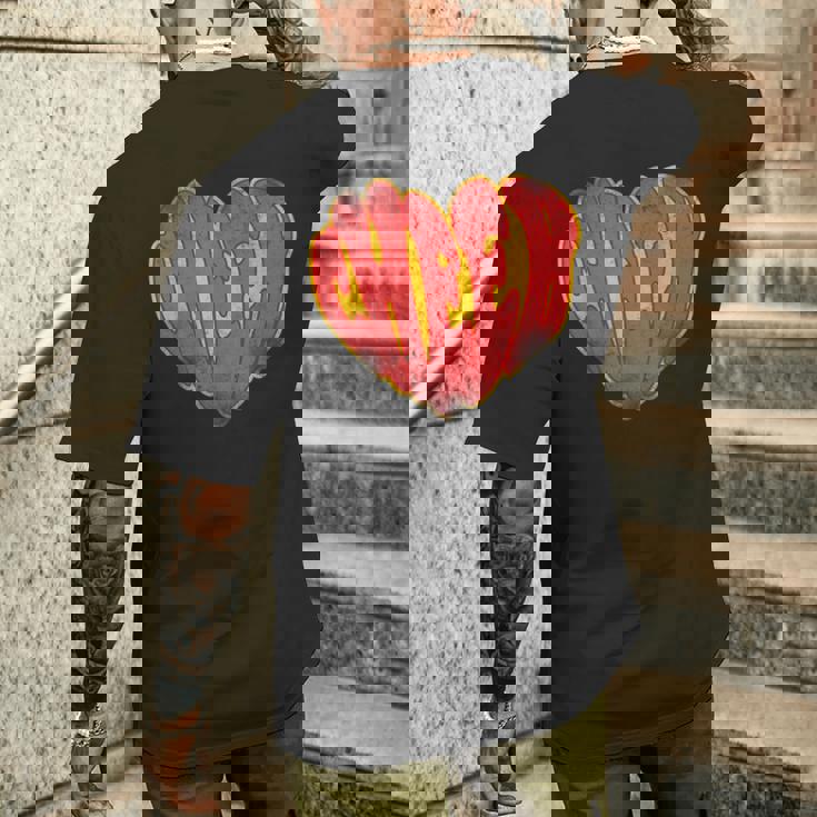 チア チアリーディング ハート ヴィンテージ チア メンズTシャツ バックプリント 彼への贈り物